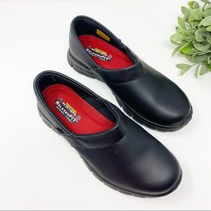 Skechers Work sure track Bernal slip on black 8.5